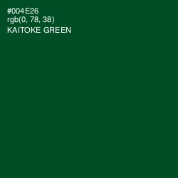 #004E26 - Kaitoke Green Color Image